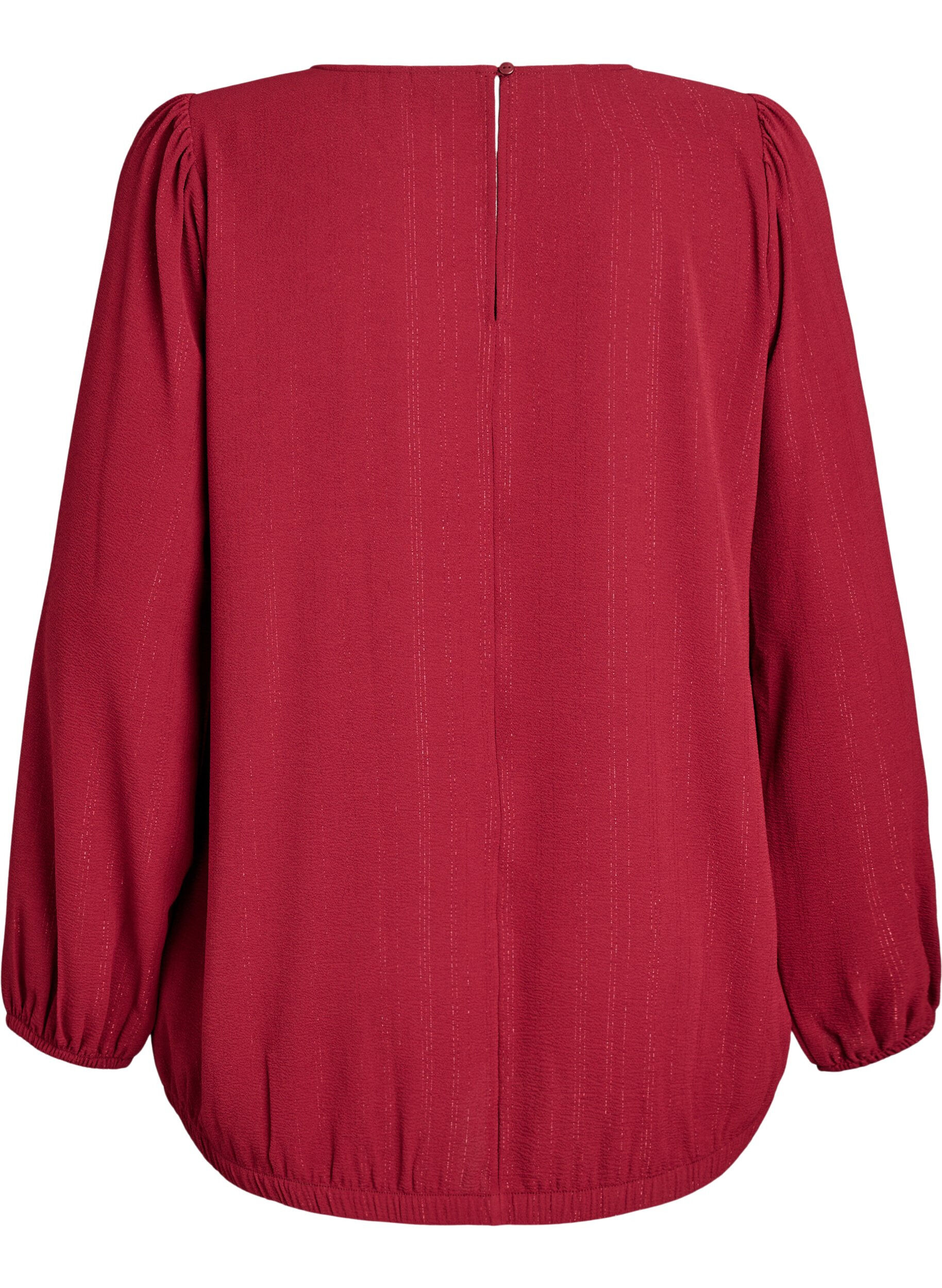 Zizzi Blouse avec des paillettes, Bordeaux fonc&eacute;, Packshot image number 1