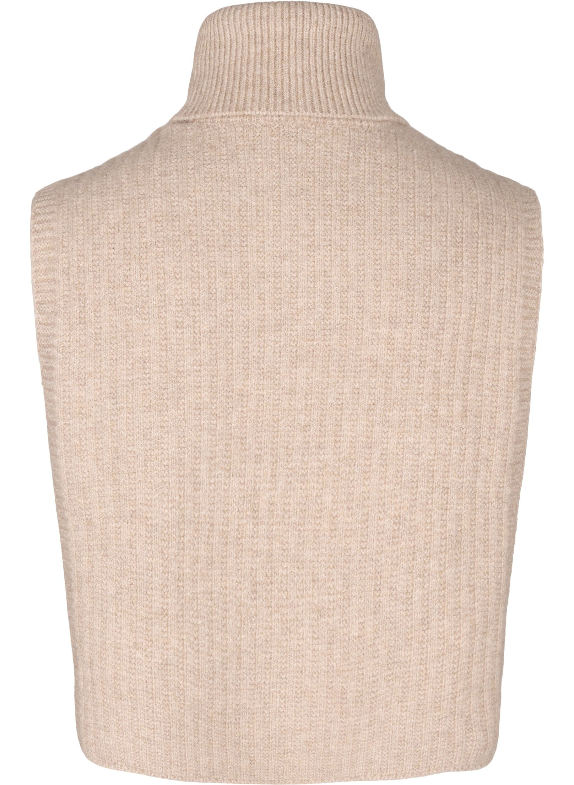 Zizzi Rippstrick-Halsw&auml;rmer, Silver Mink, Packshot image number 1