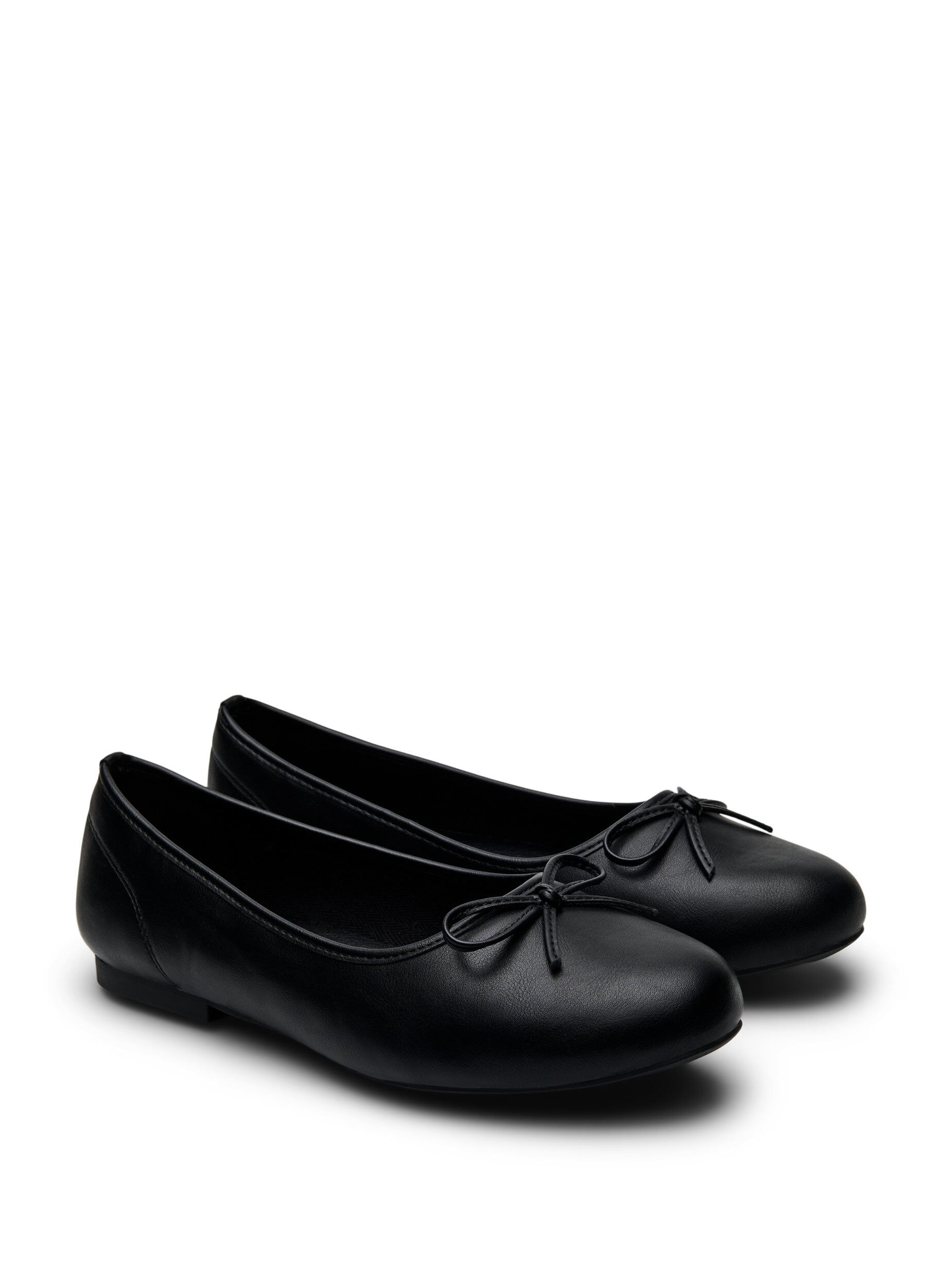 Zizzi Extra-Weite - Ballerinas mit Schleife, Schwarz, Packshot image number 1