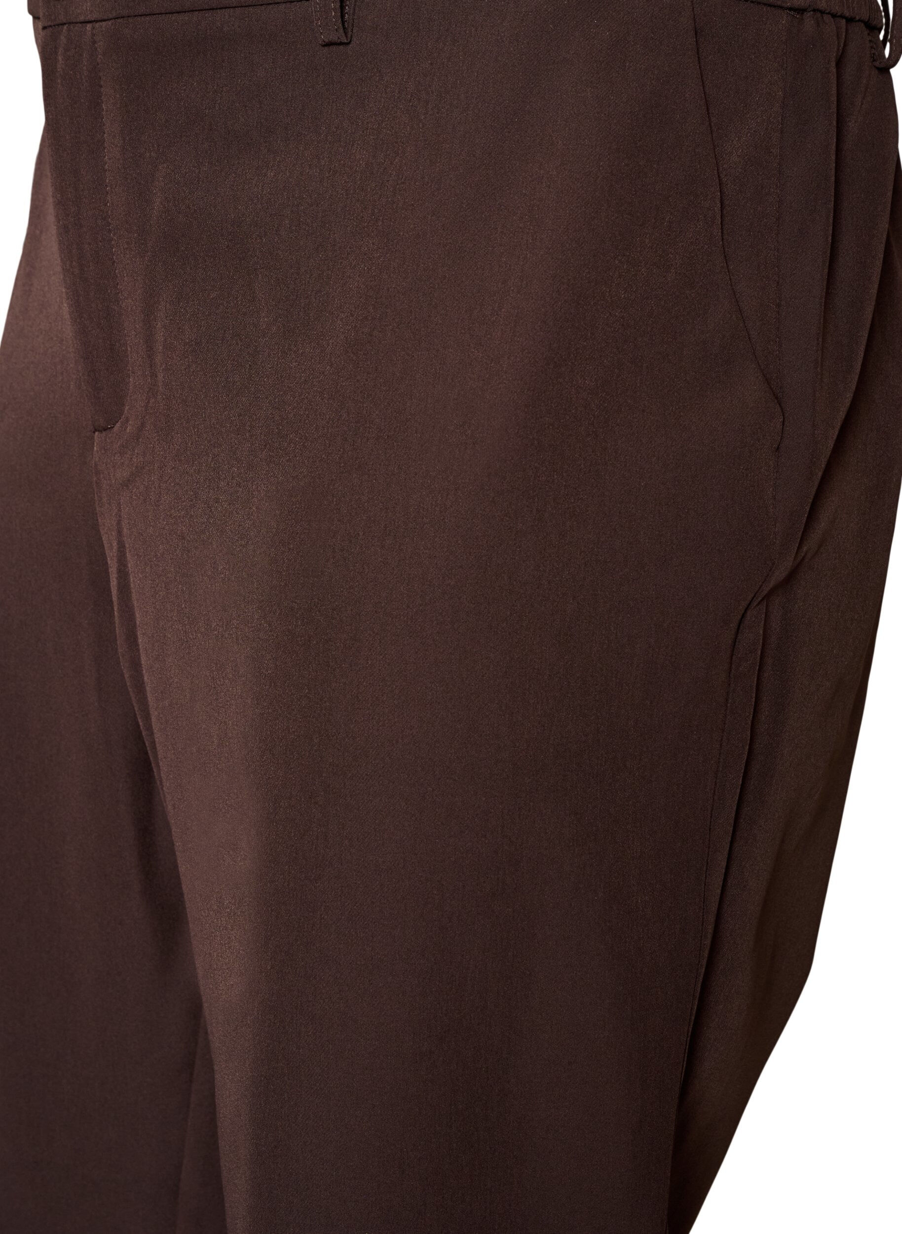 ZizziHose mit Taschen und geradem Bein, Braun, Packshot image number 2