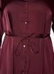 Robe chemise en satin avec une ceinture &agrave; nouer, Bordeaux, Packshot image number 2