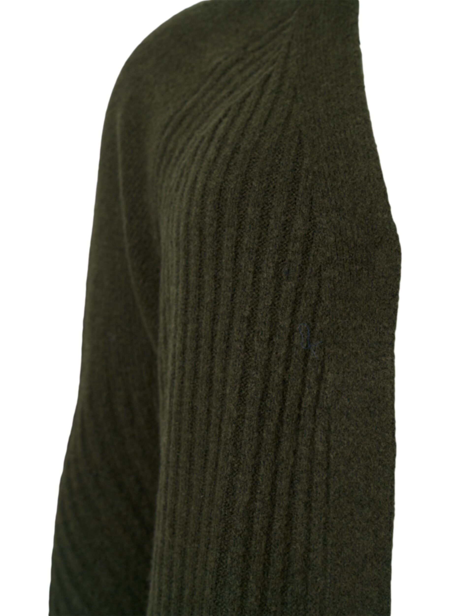Zizzi Long cardigan en tricot c&ocirc;tel&eacute;, Forest Night Mel., Packshot image number 2