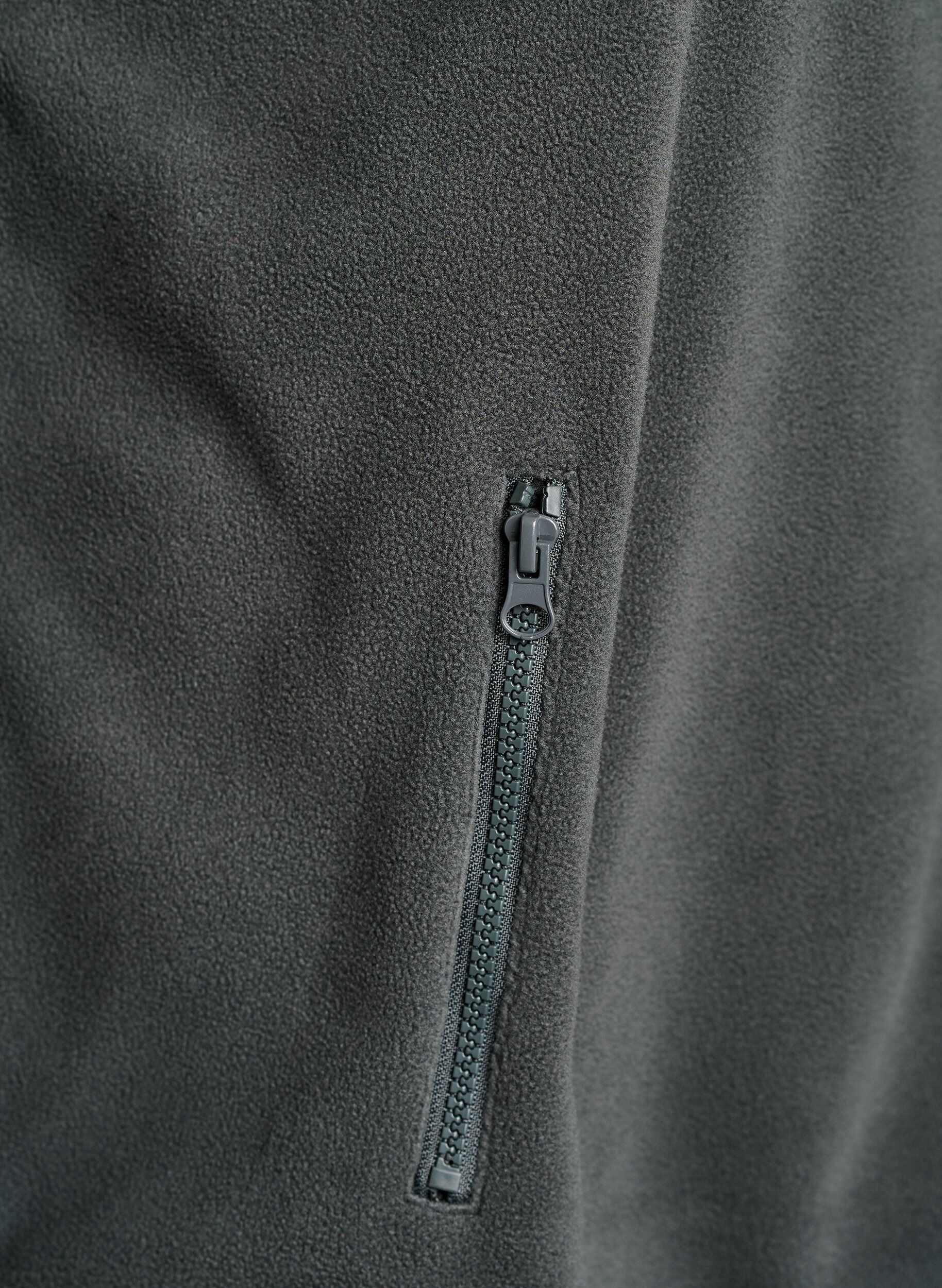 Zizzi Fleecejacke mit Rei&szlig;verschluss und Reflektorband, Gr&uuml;n, Packshot image number 3