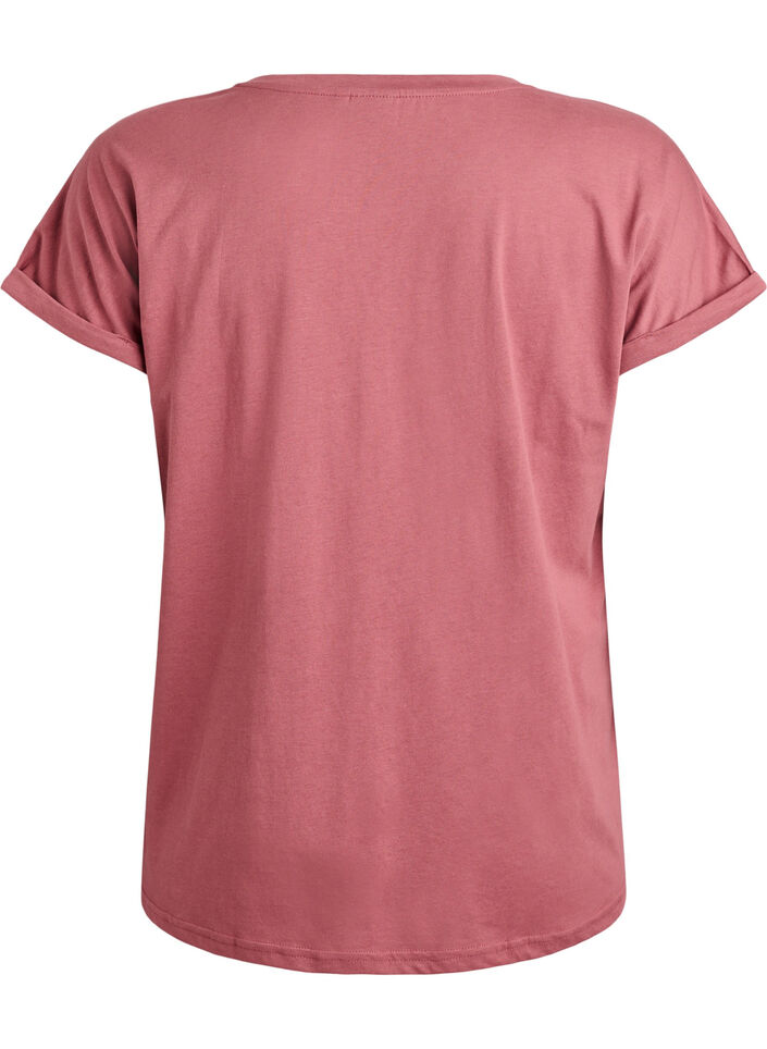 T-Shirt aus Baumwollmischung mit kurzen &Auml;rmeln, Rot, Packshot image number 1