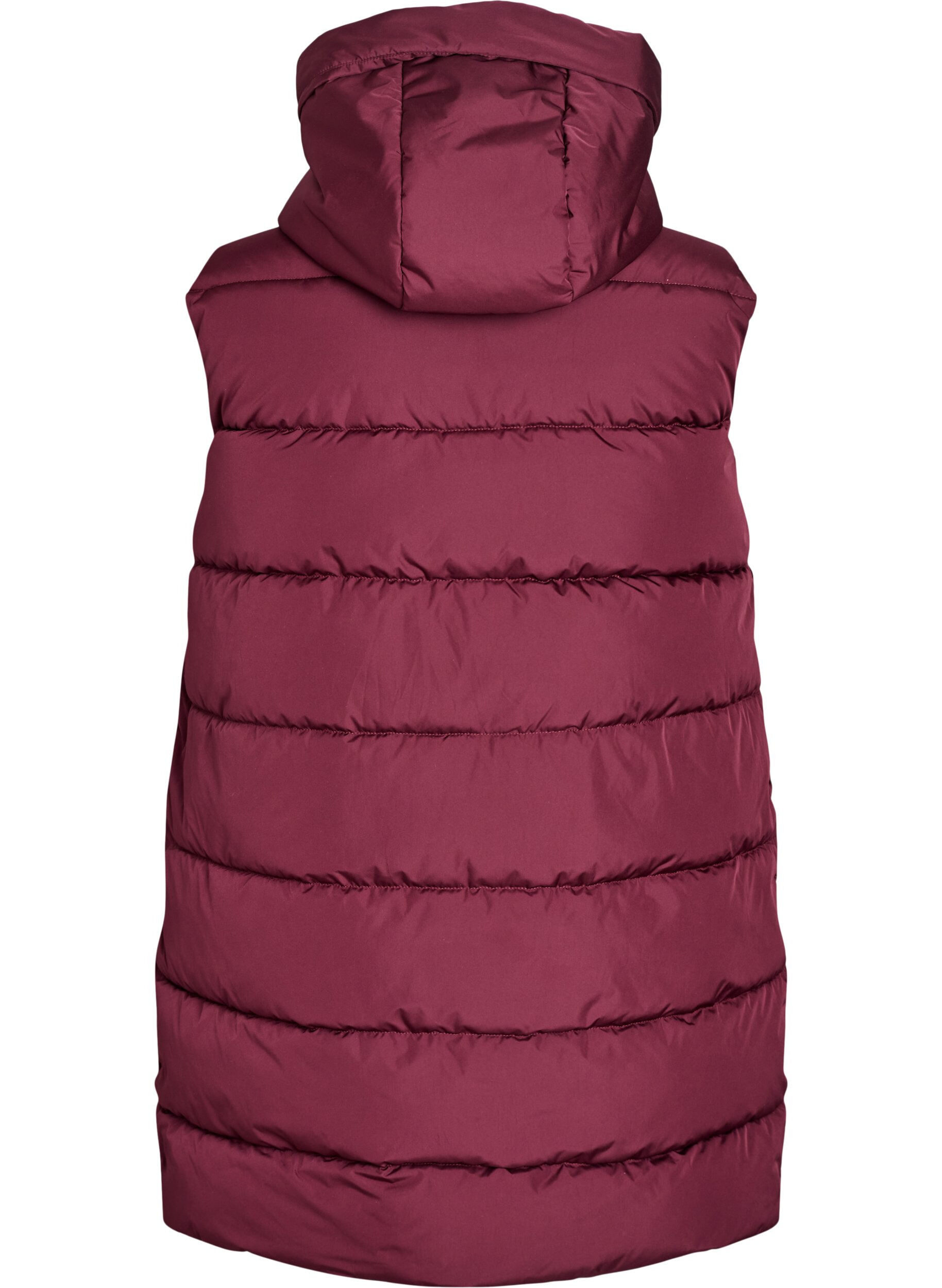 ZizziVeste longue avec capuche et poches, Bordeaux, Packshot image number 1