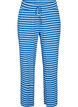 Gestreifte Schlafanzughose mit hoher Taille und weiten Beinen, Blau, Packshot image number 0