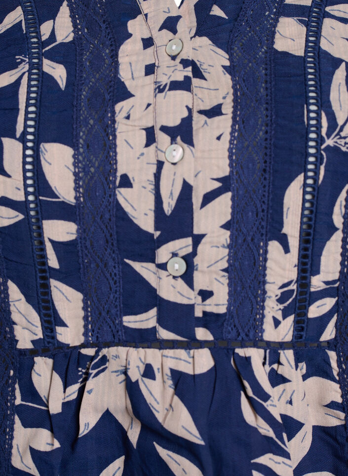 Bluse mit Print und 1/2-&Auml;rmeln, Blau, Packshot image number 2