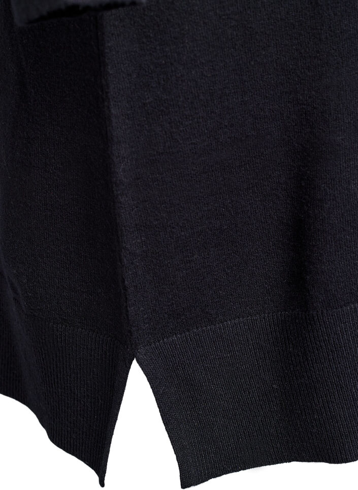 Strickkleid mit Raglan&auml;rmeln und Mittelnaht, Schwarz, Packshot image number 3