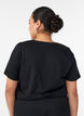 T-Shirt mit Print, Schwarz, Model image number 2