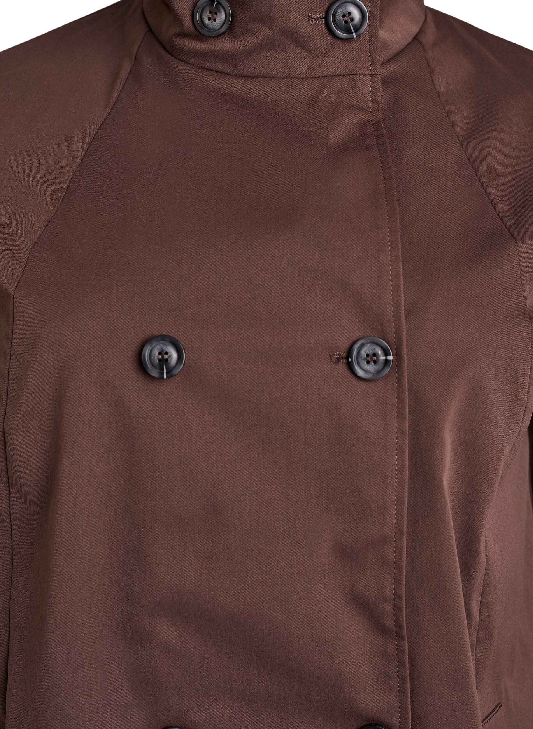 Zizzi Fr&uuml;hlingsjacke aus wasserabweisendem Material mit A-Linie, Braun, Packshot image number 2