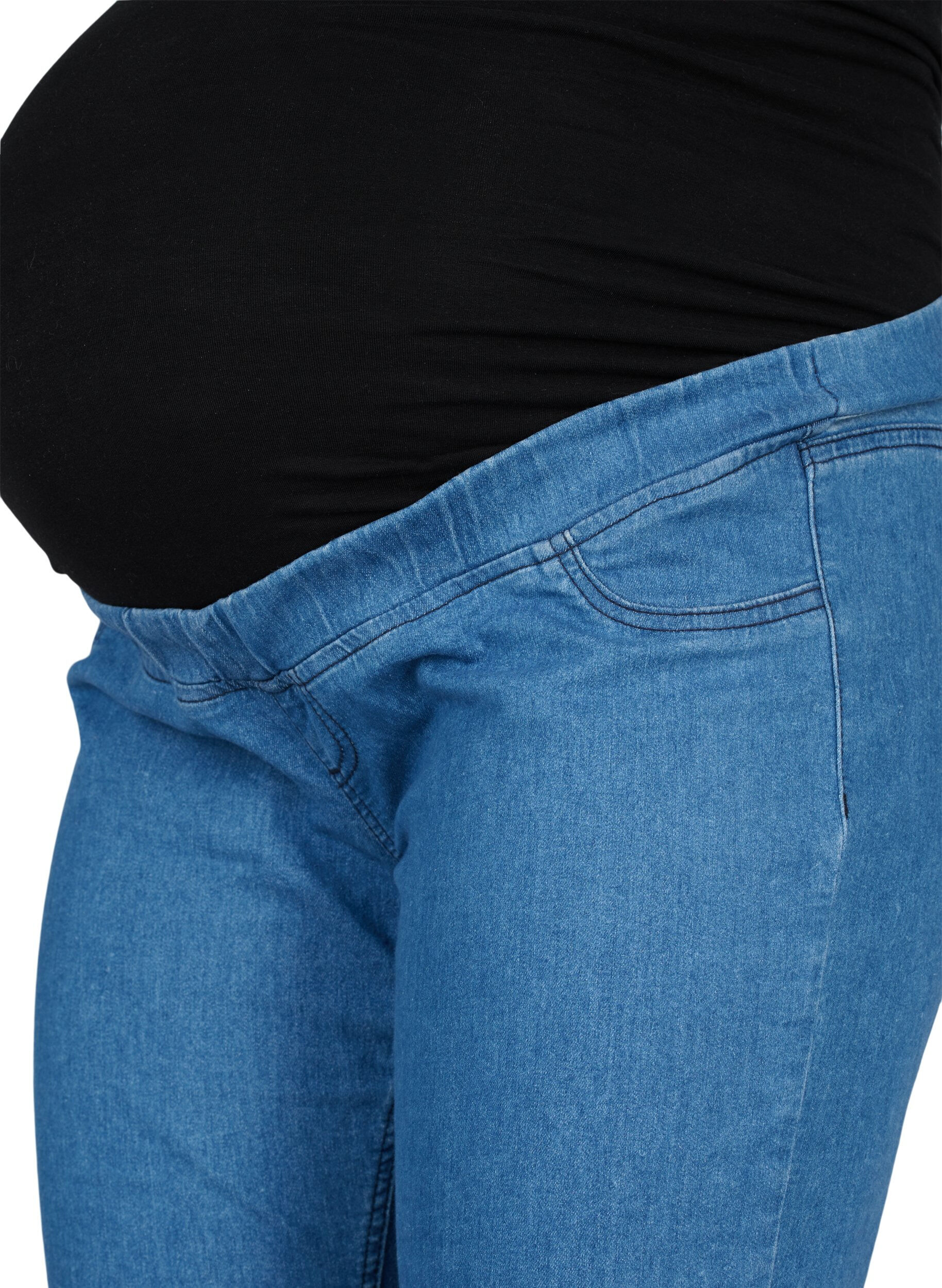 Zizzi Umstands-Jeggings mit Taschen hinten, Blue denim, Packshot image number 2