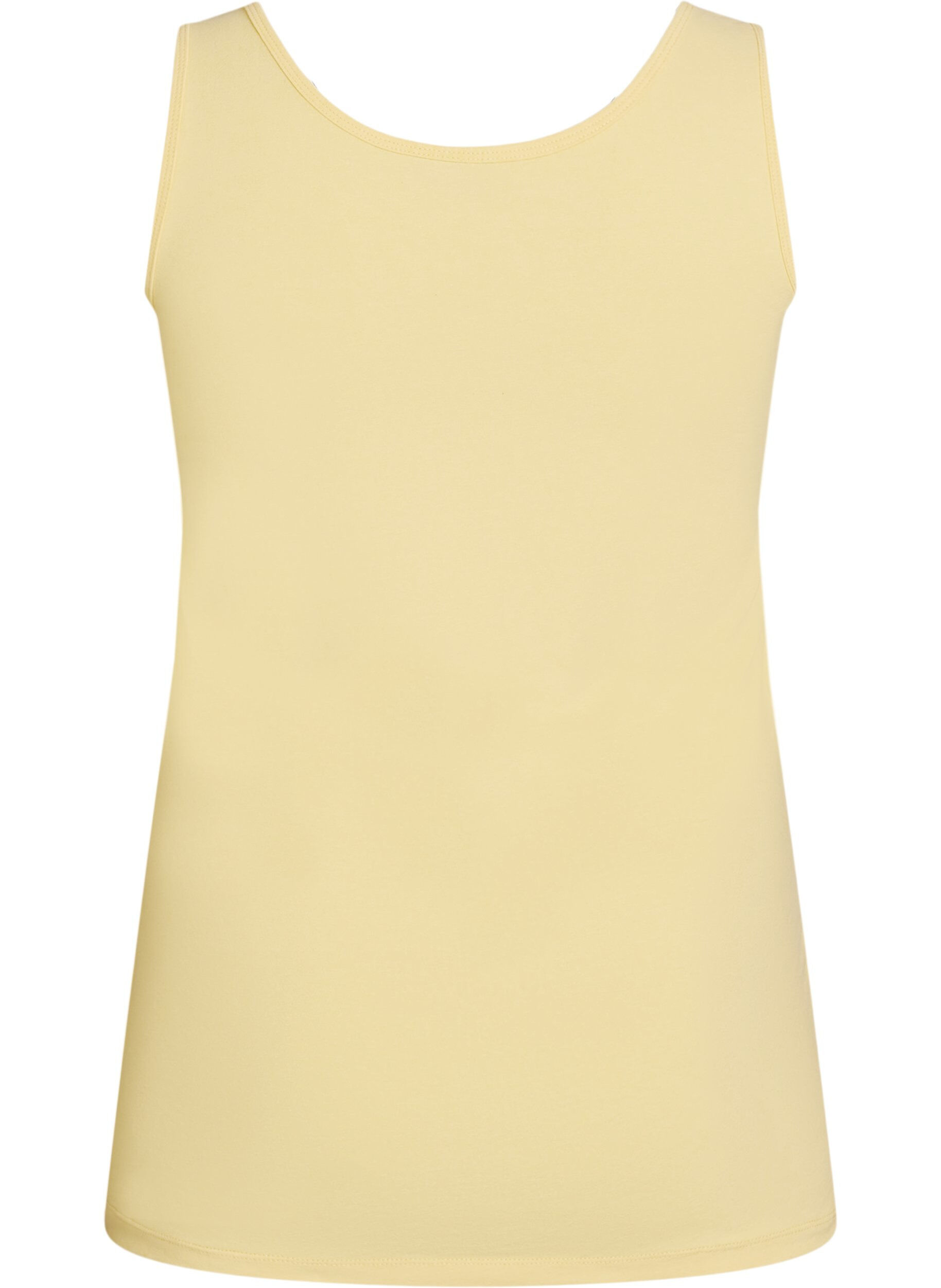 ZizziHaut basic uni en coton, Jaune clair, Packshot image number 1