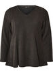 Blouse en jersey c&ocirc;tel&eacute; &agrave; coupe &eacute;vas&eacute;e, Noir, Packshot image number 0