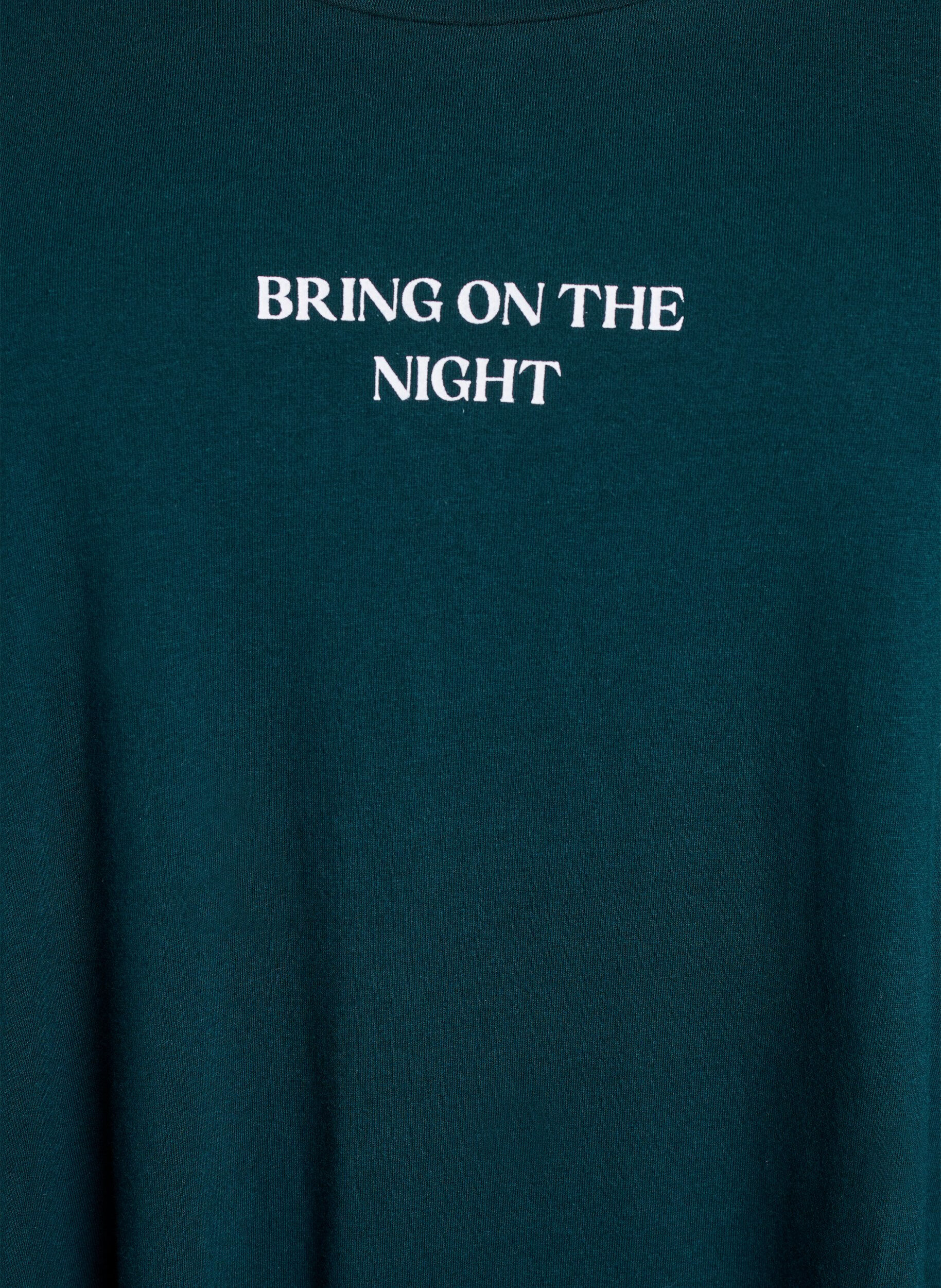 Zizzi Lang&auml;rmliges Nachthemd aus Bio-Baumwolle, Gr&uuml;n, Packshot image number 2