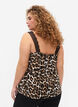 Top avec dentelle en viscose, Leopard, Model image number 1
