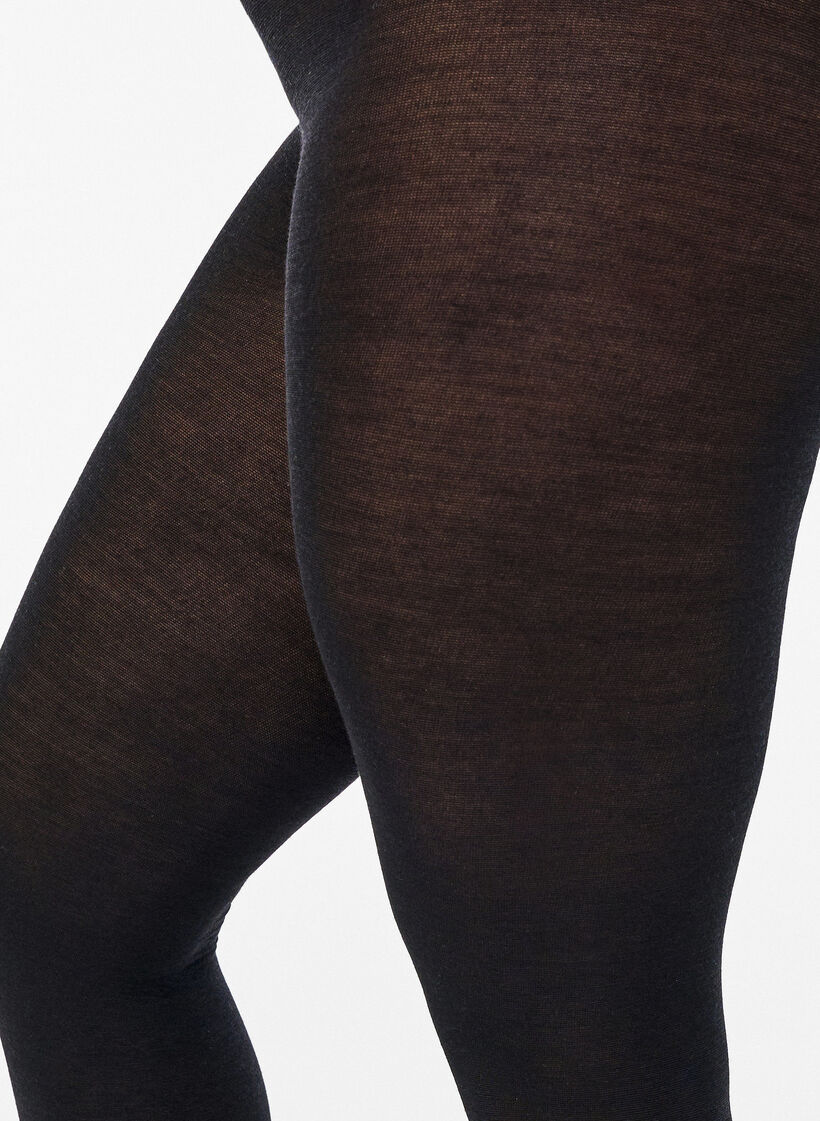 Wollstrumpfhose, Schwarz, Model image number 2