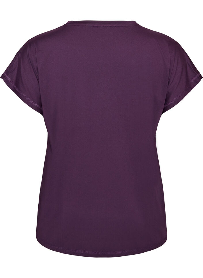 Einfarbiges Trainings-T-Shirt, Lila, Packshot image number 1