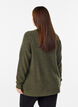 Melierte Strickbluse mit Rundhalsausschnitt, Gr&uuml;n, Model image number 2