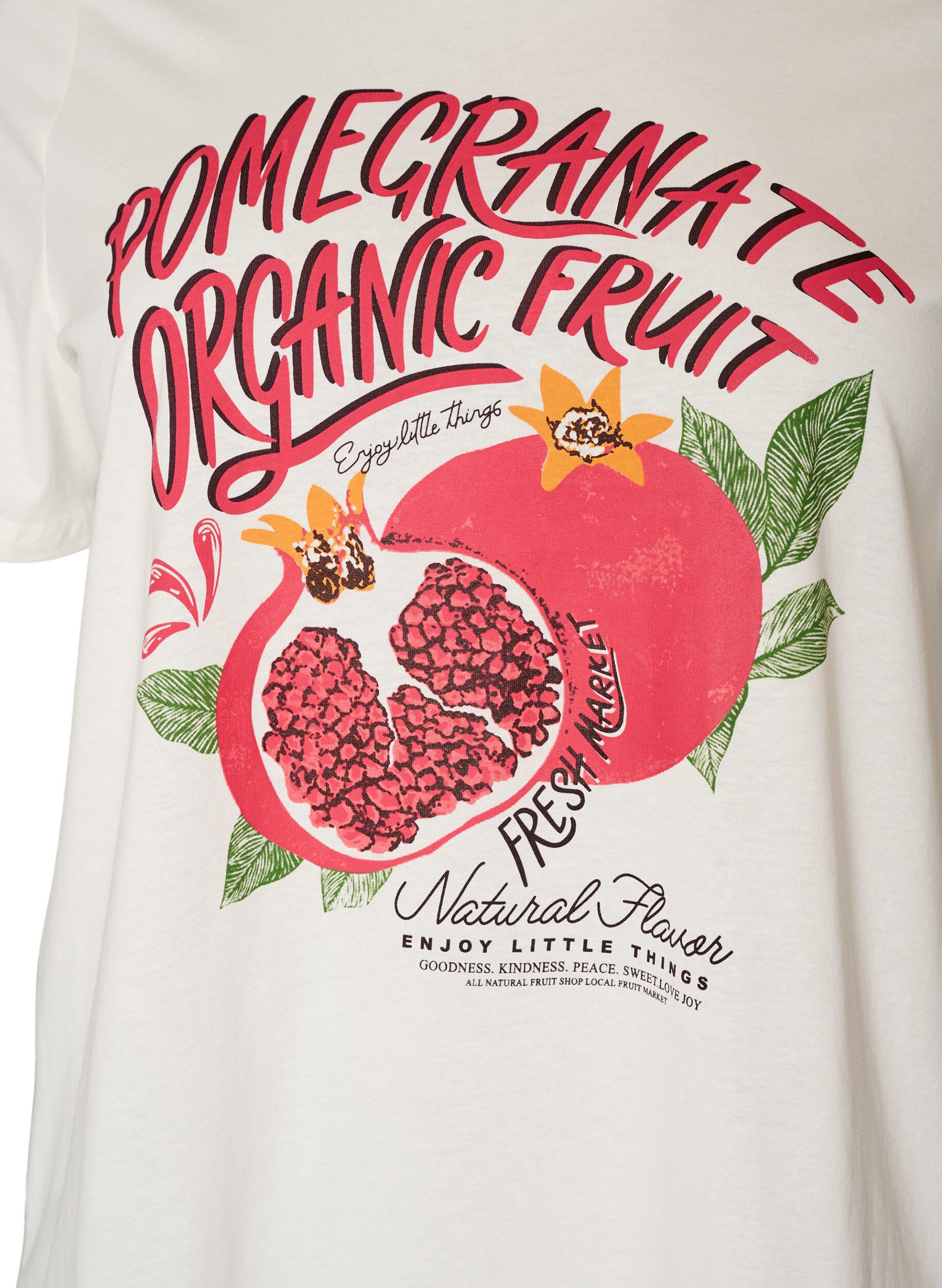 ZizziT-Shirt aus Baumwolle mit Print, Wei&szlig;, Packshot image number 2