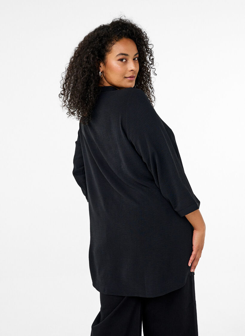 Tunique avec manches 3/4, Noir, Model image number 2