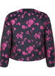 Jacquard-Jacke mit Blumenmuster, Black w. Red Rose, Packshot image number 1