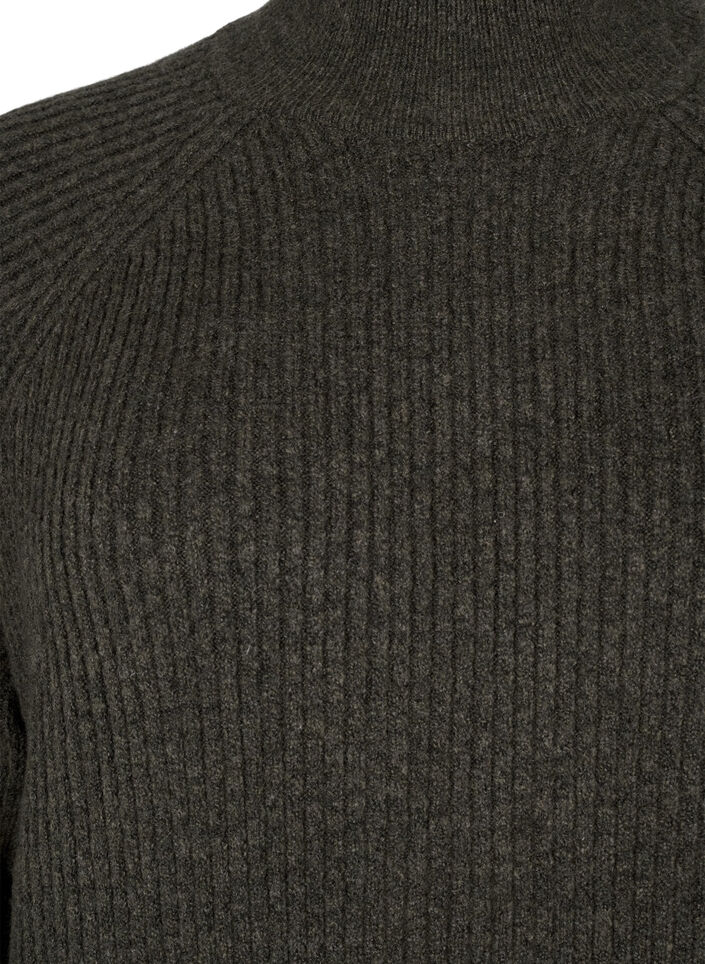 Strickkleid mit langen Ärmeln und hohem Ausschnitt, Sea Turtle Mel., Packshot image number 2