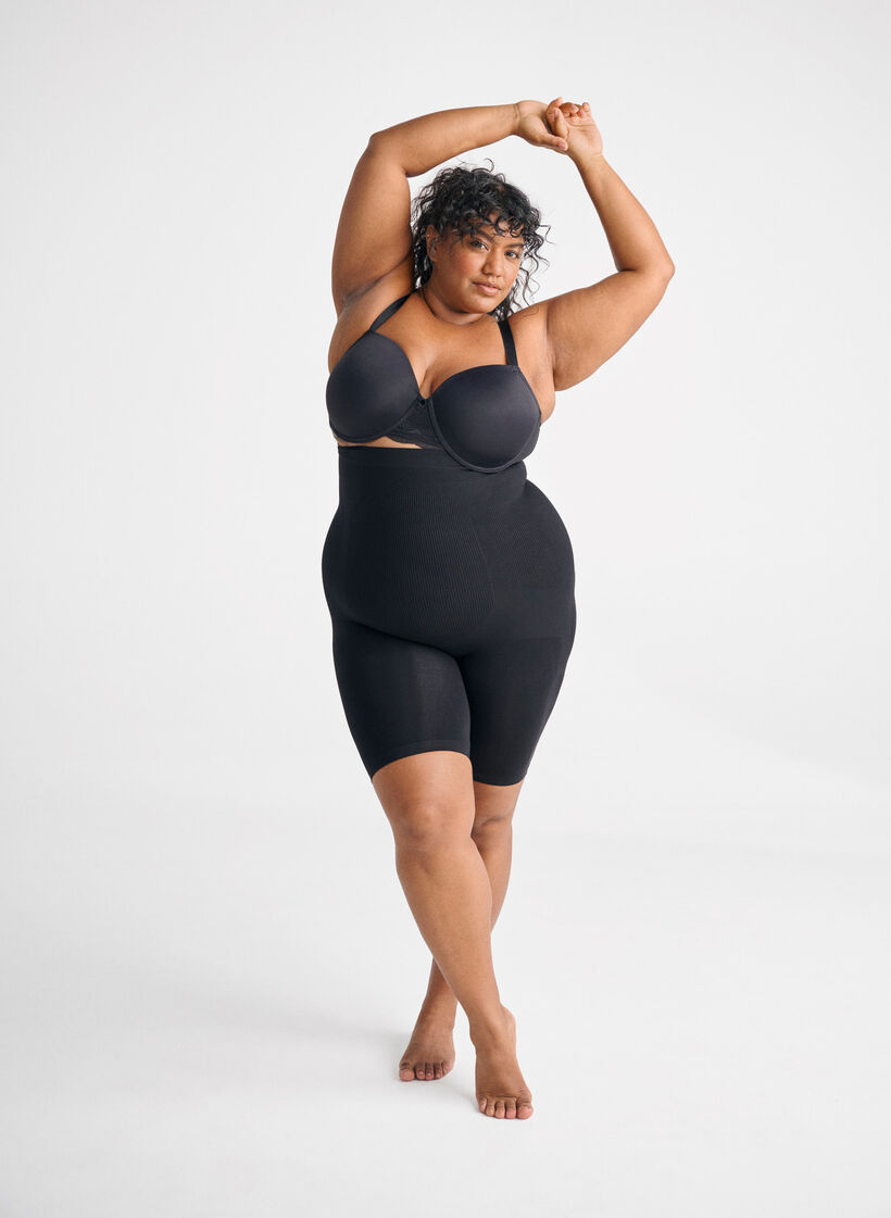 Hochtaillierte Shapewear Shorts, Schwarz, Image image number 0
