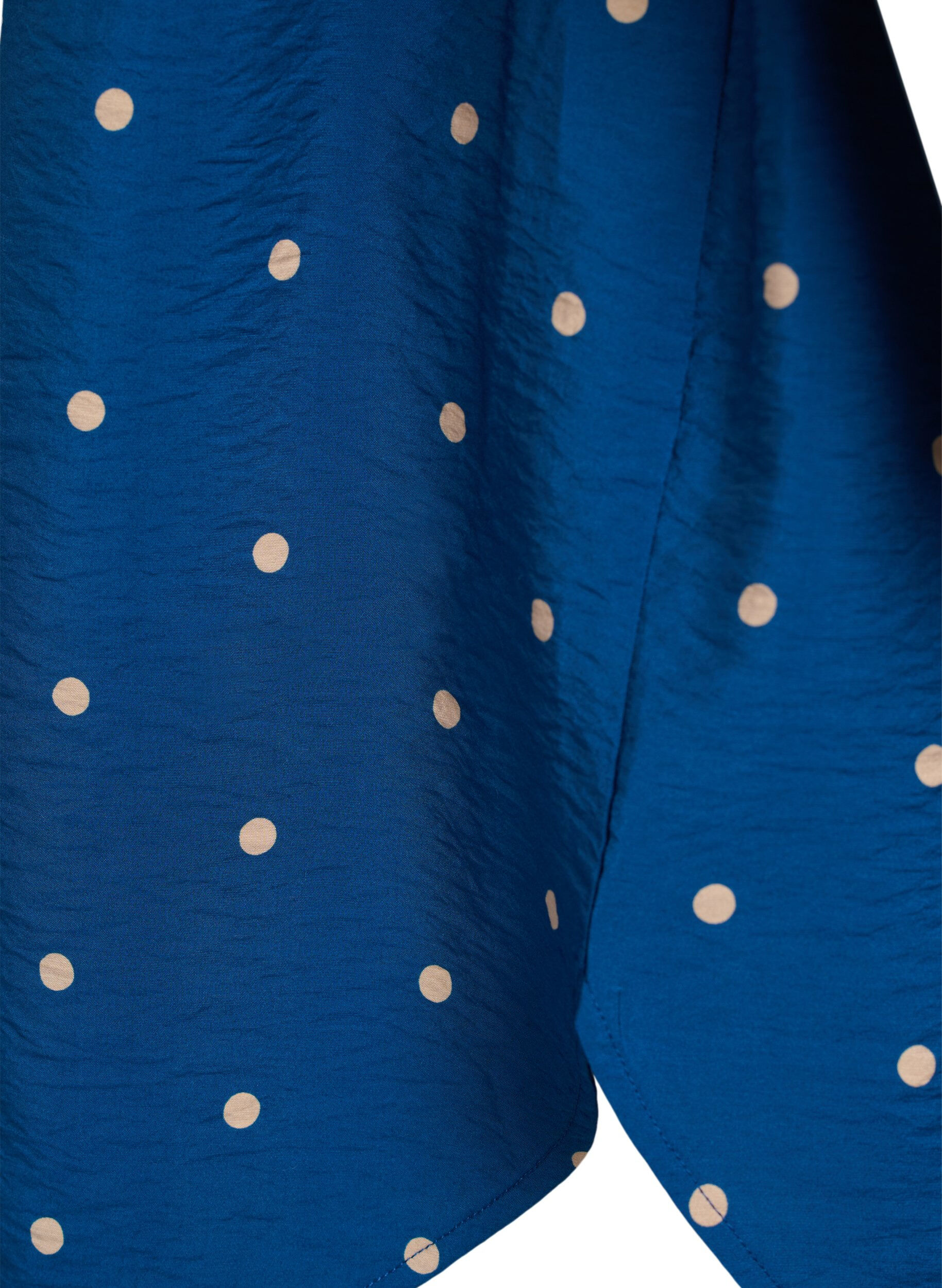 Zizzi Kleid mit Kragen und Brusttasche, Blau, Packshot image number 3