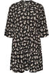 Kurzes A-Linien-Kleid aus Jersey mit Allover-Print, Schwarz, Packshot image number 0