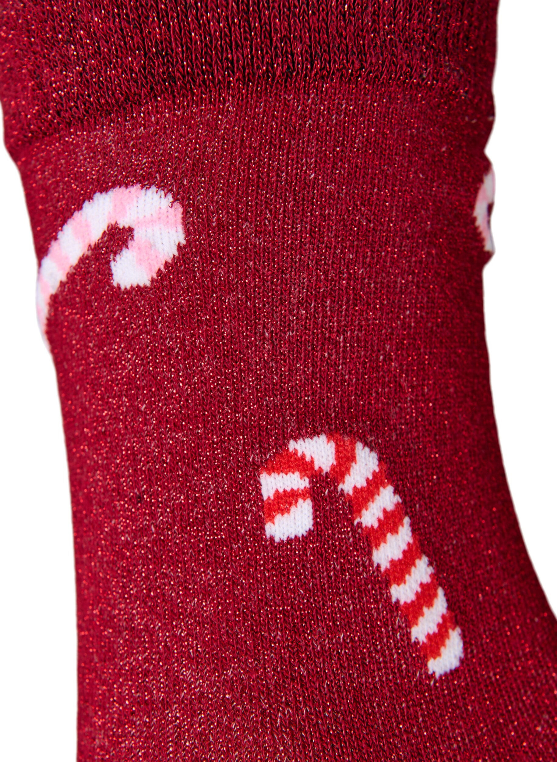 Zizzi Lot de 2 paires de chaussettes de No&euml;l, Rouge, Packshot image number 4