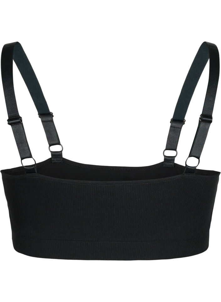 Soutien-gorge d'allaitement en qualité côtelée, Black, Packshot image number 1