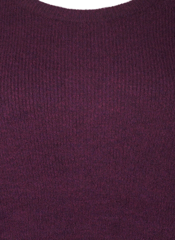 Melange-Pullover mit Rundhalsausschnitt, Potent Purple Mel., Packshot image number 2