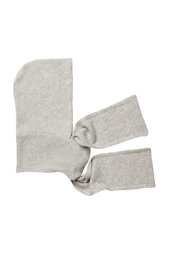 &Eacute;charpe en maille &agrave; capuche, Gris, Packshot image number 0