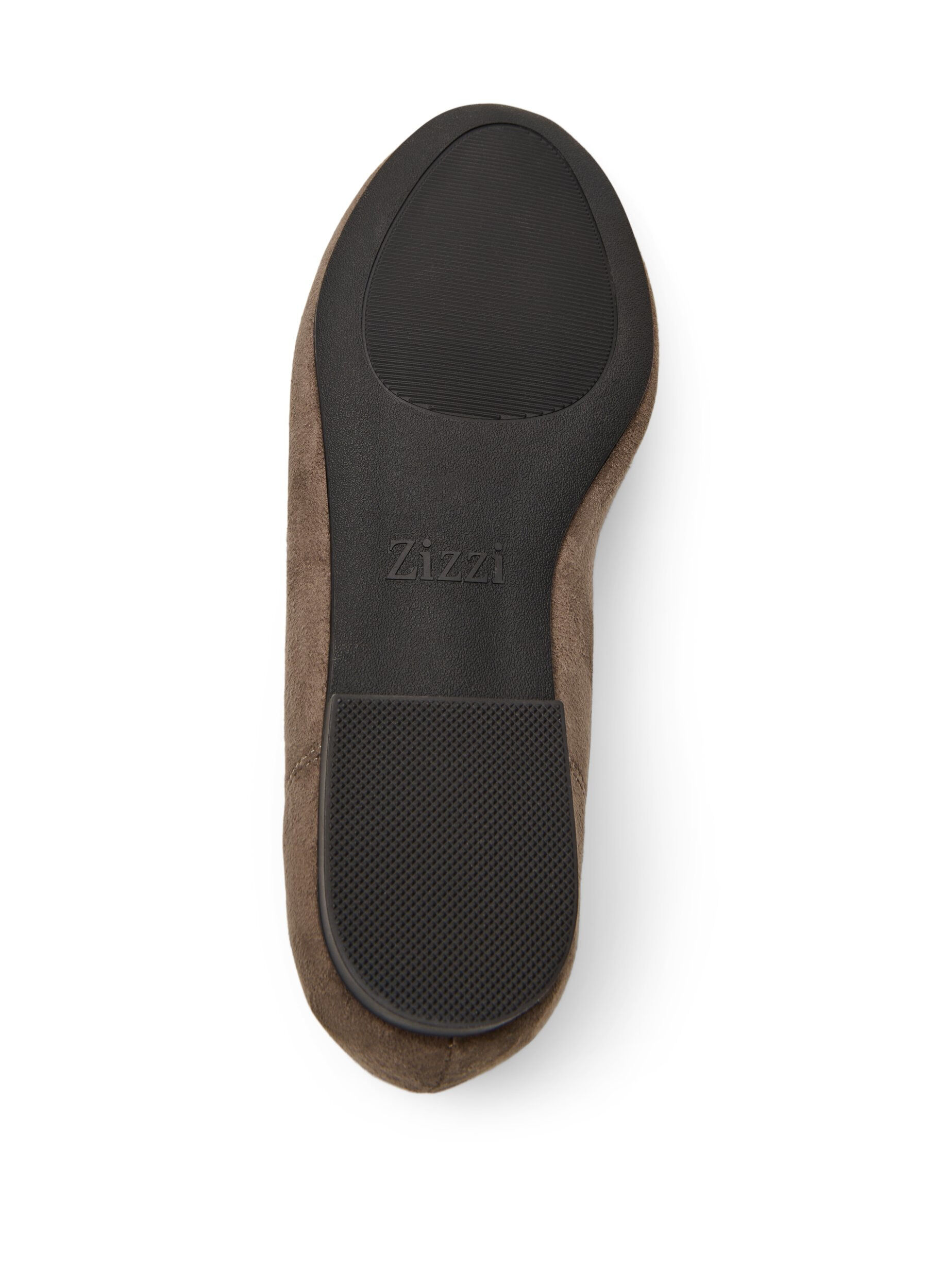Zizzi Ballerine en su&eacute;dine avec n&oelig;ud, Marron, Packshot image number 4