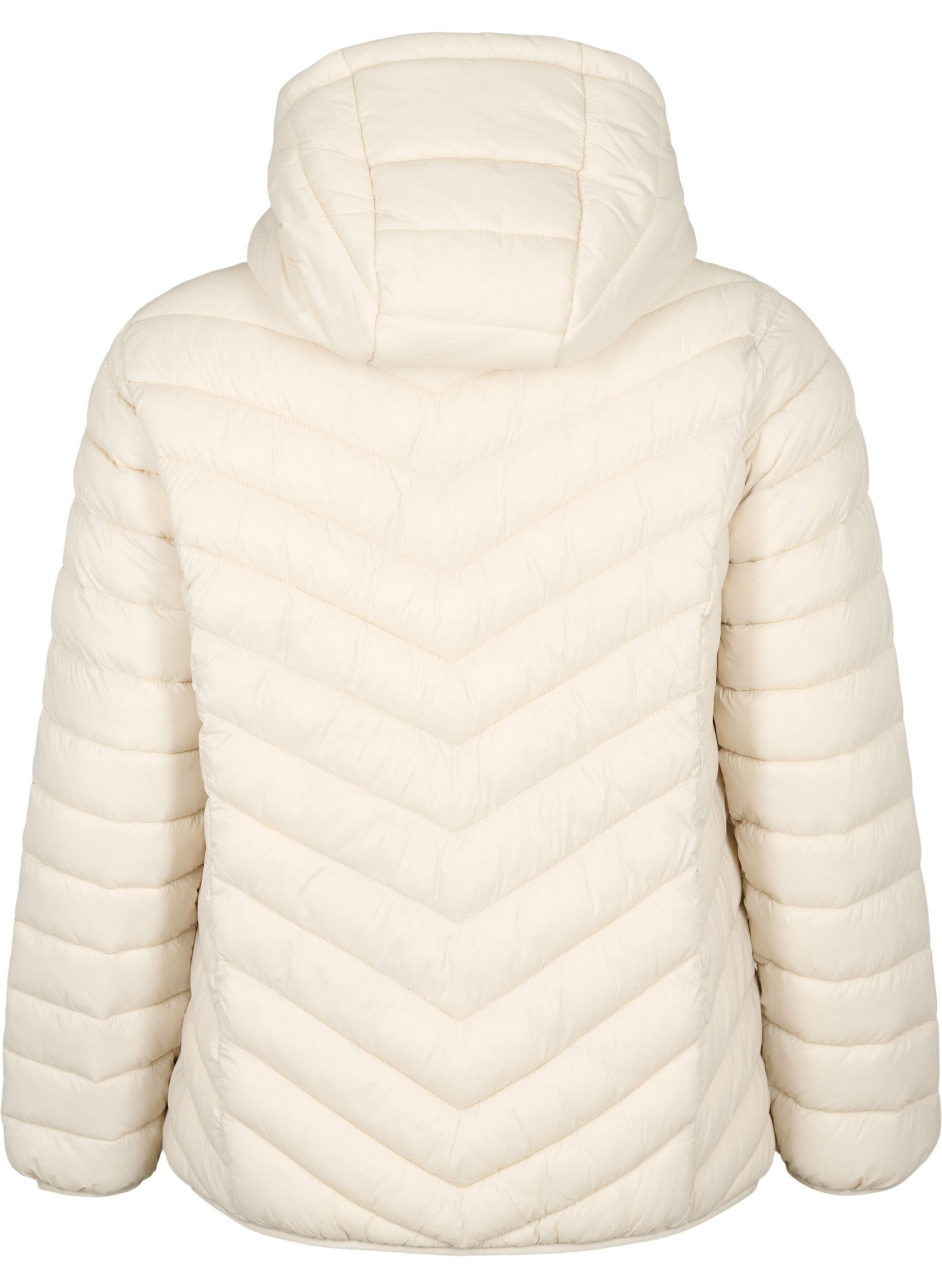 Zizzi Leichte Jacke mit Kapuze, Beige, Packshot image number 1