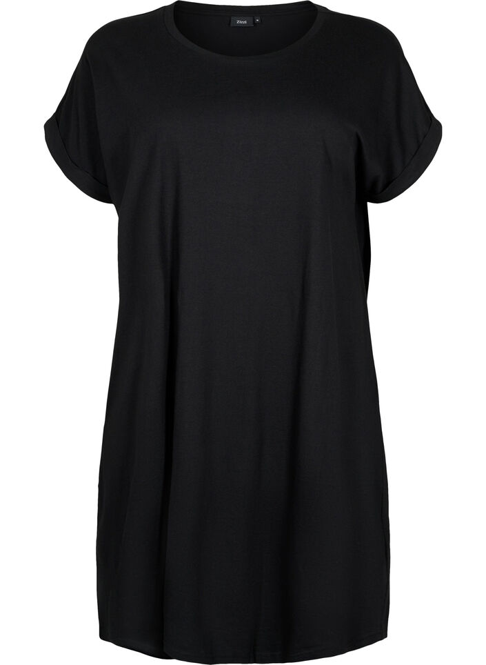 Robe en coton à manches courtes (2-pack), Living Coral / Black, Packshot image number 2