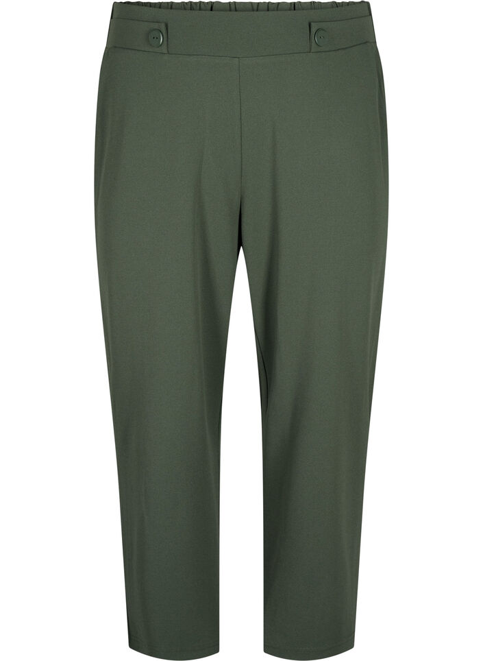 7/8-Hose mit lockerer Passform, Gr&uuml;n, Packshot image number 0
