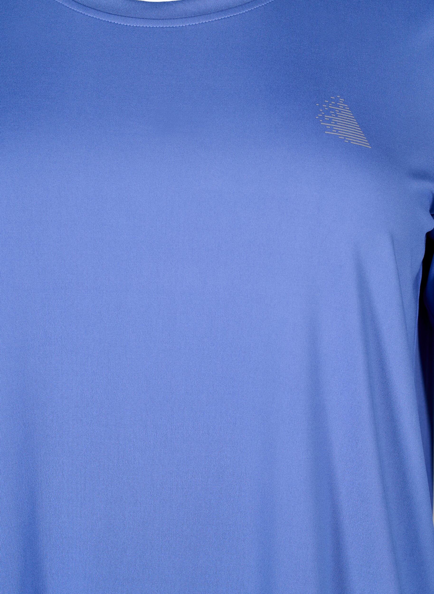 Zizzi Haut de sport avec manches 3/4, Bleu, Packshot image number 2