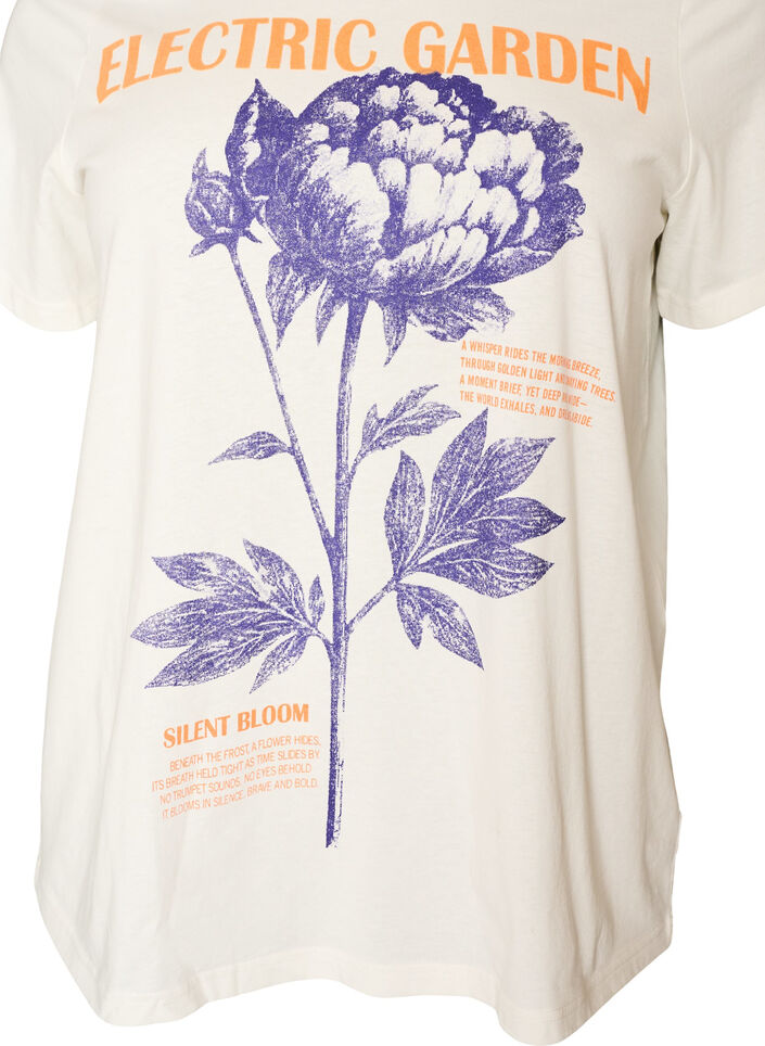 T-shirt aus Baumwolle mit Print, Wei&szlig;, Packshot image number 2