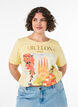 T-shirt en coton avec imprim&eacute;, Jaune clair, Model image number 0