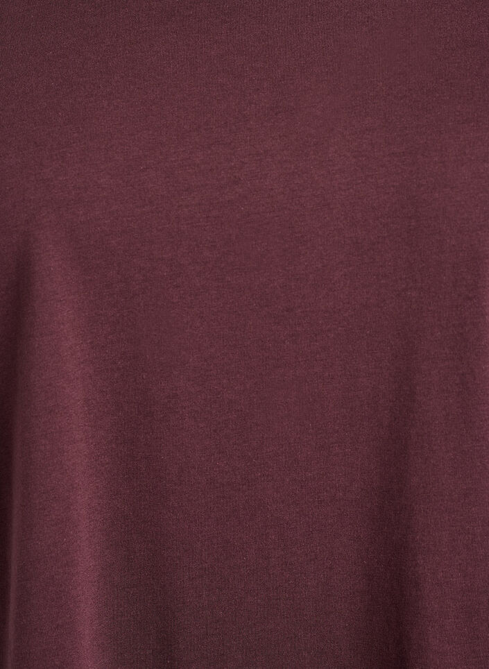 Kurz&auml;rmeliges T-Shirt aus einer Baumwollmischung, Dunkles Bordeaux, Packshot image number 2