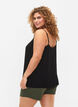 Top &agrave; bretelles en viscose, Noir, Model image number 2