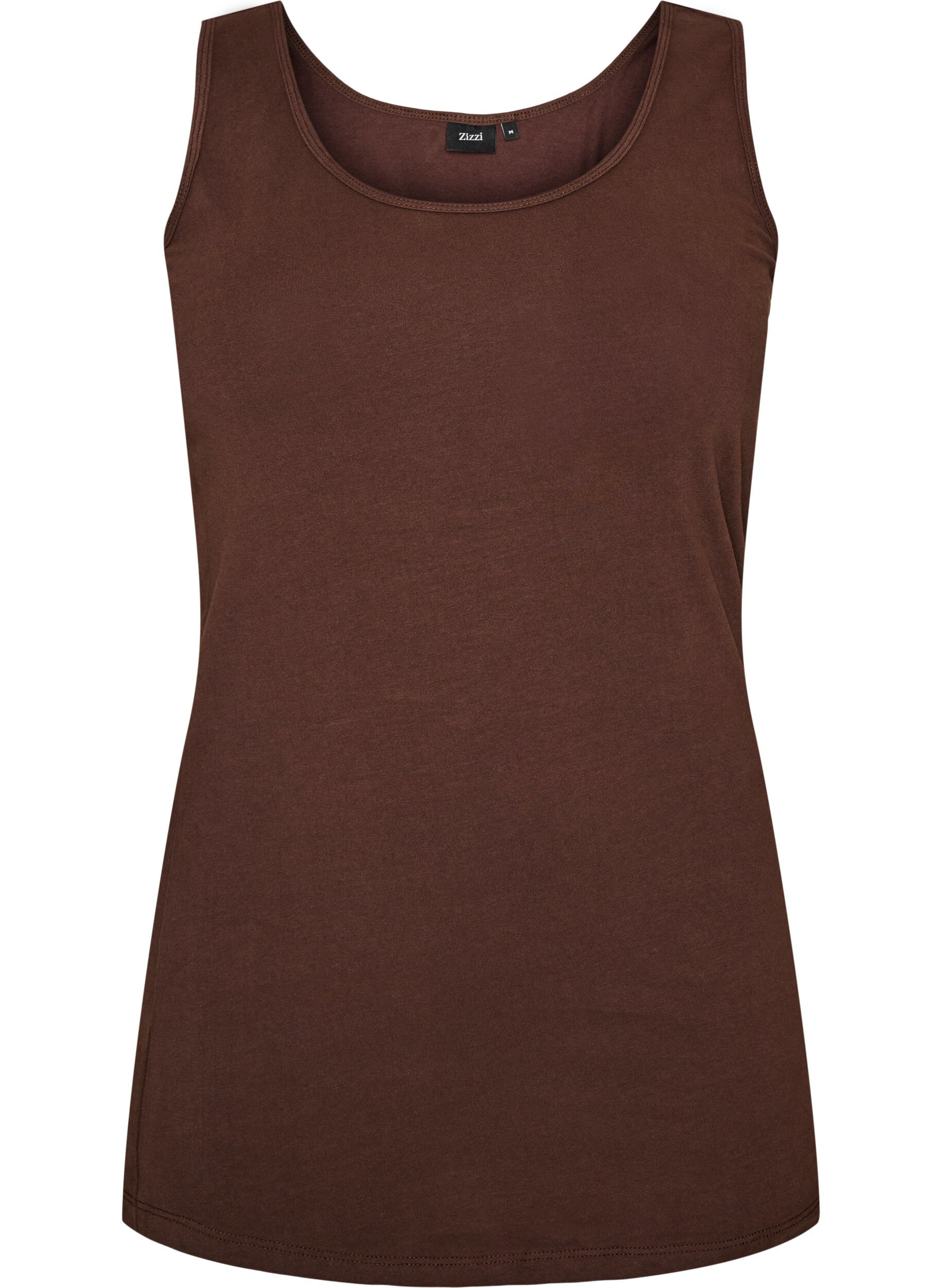 Einfarbiges Basic Top aus Baumwolle