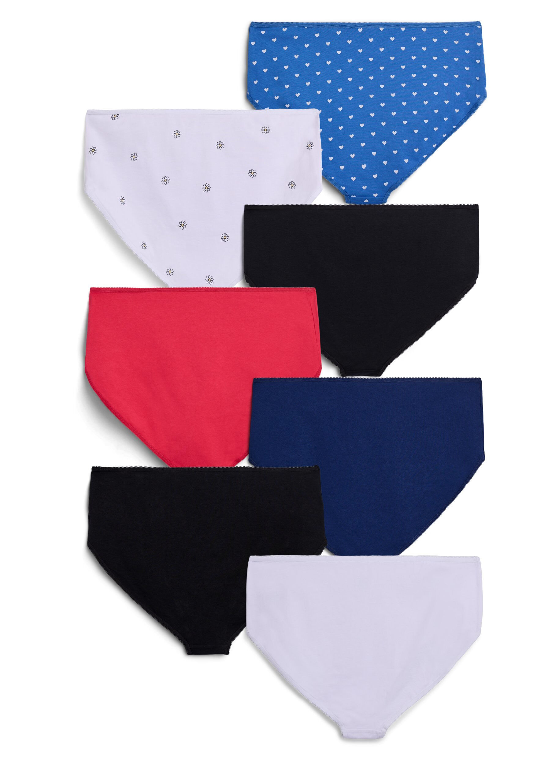 Zizzi7er-Pack Slips mit normaler Taillenh&ouml;he, Mixed colours, Packshot image number 1