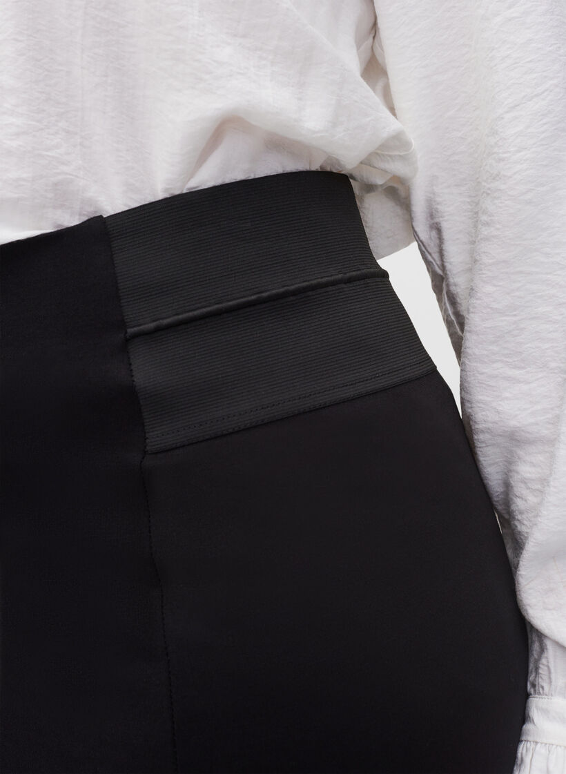 Jupe moulante avec &eacute;lastique &agrave; la taille, Noir, Model image number 3