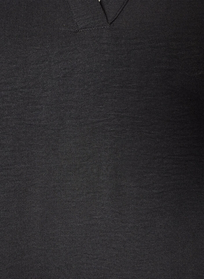 Tunique avec manches en dentelle transparente, Noir, Packshot image number 2