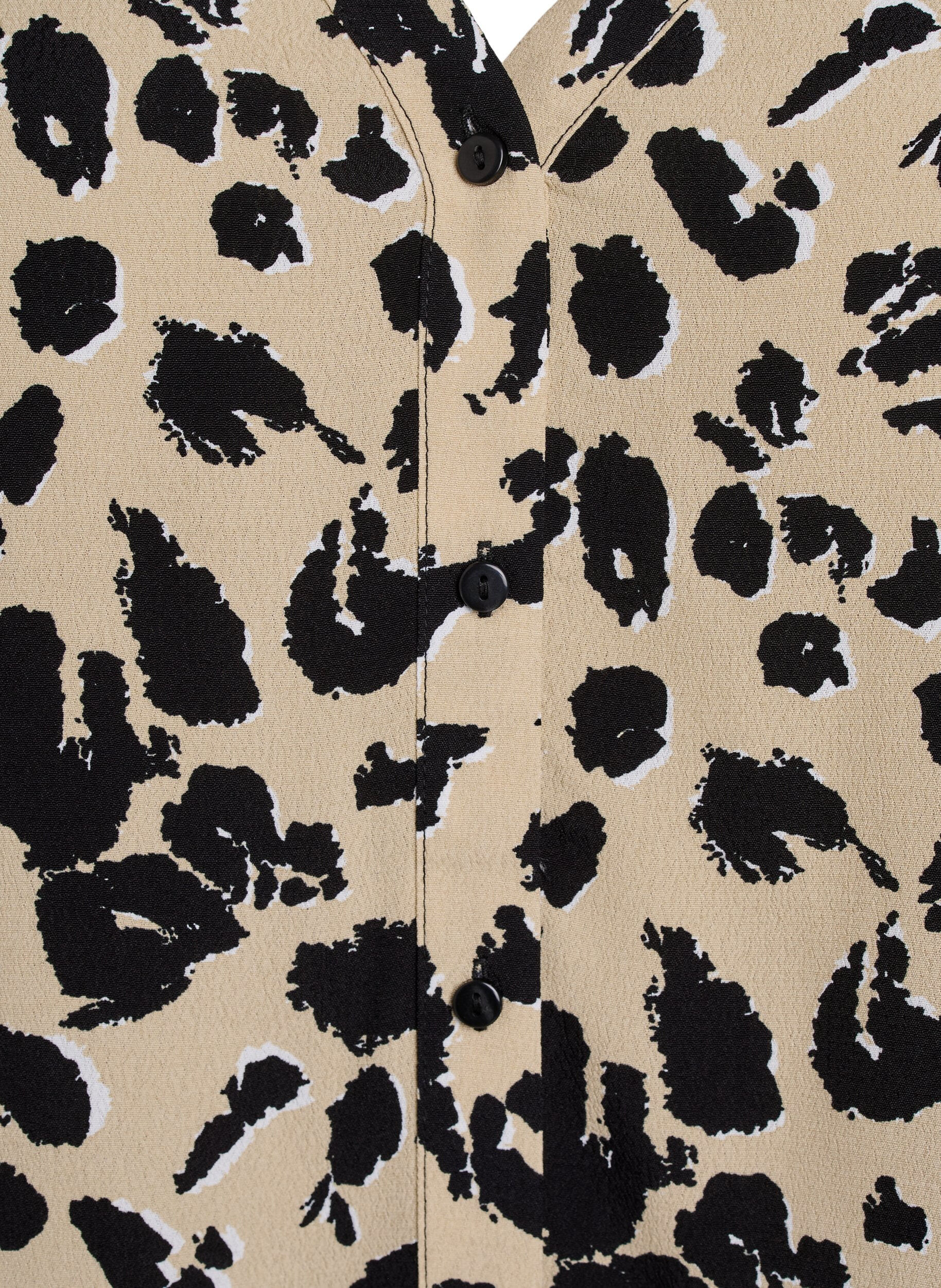 Zizzi Chemisier en viscose &agrave; manches courtes, Beige, Packshot image number 2