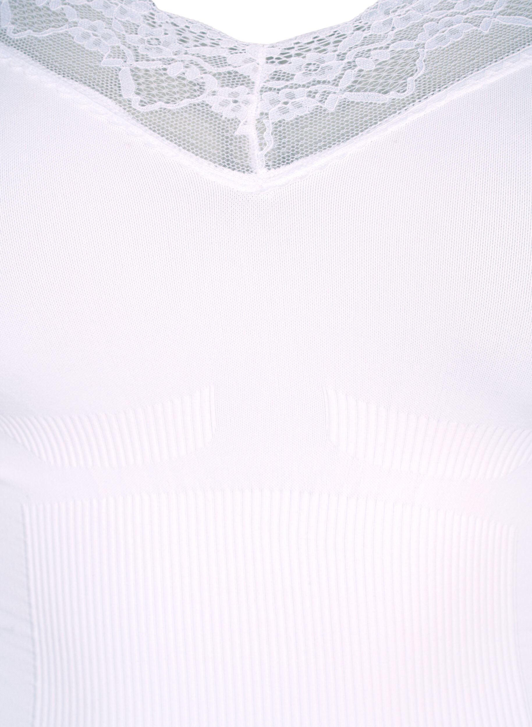 Zizzi Formw&auml;sche Bodystocking mit Spitze, Wei&szlig;, Packshot image number 2