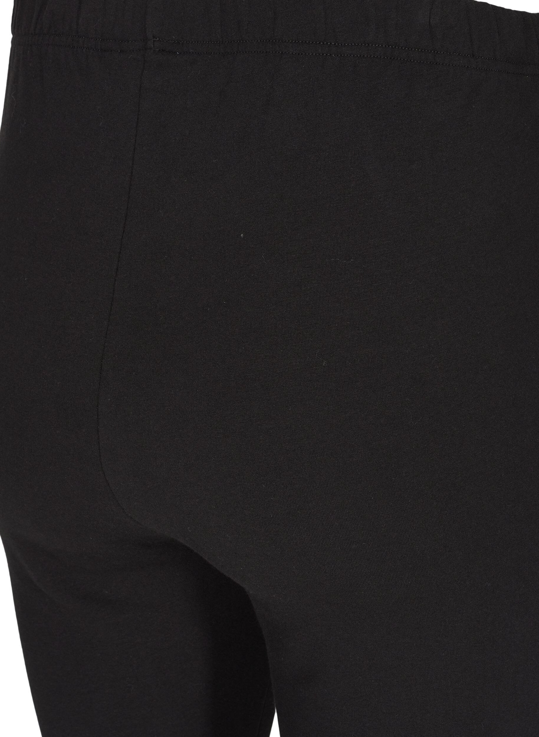 ZizziLeggings aus Baumwolle mit Futter, Schwarz, Packshot image number 2