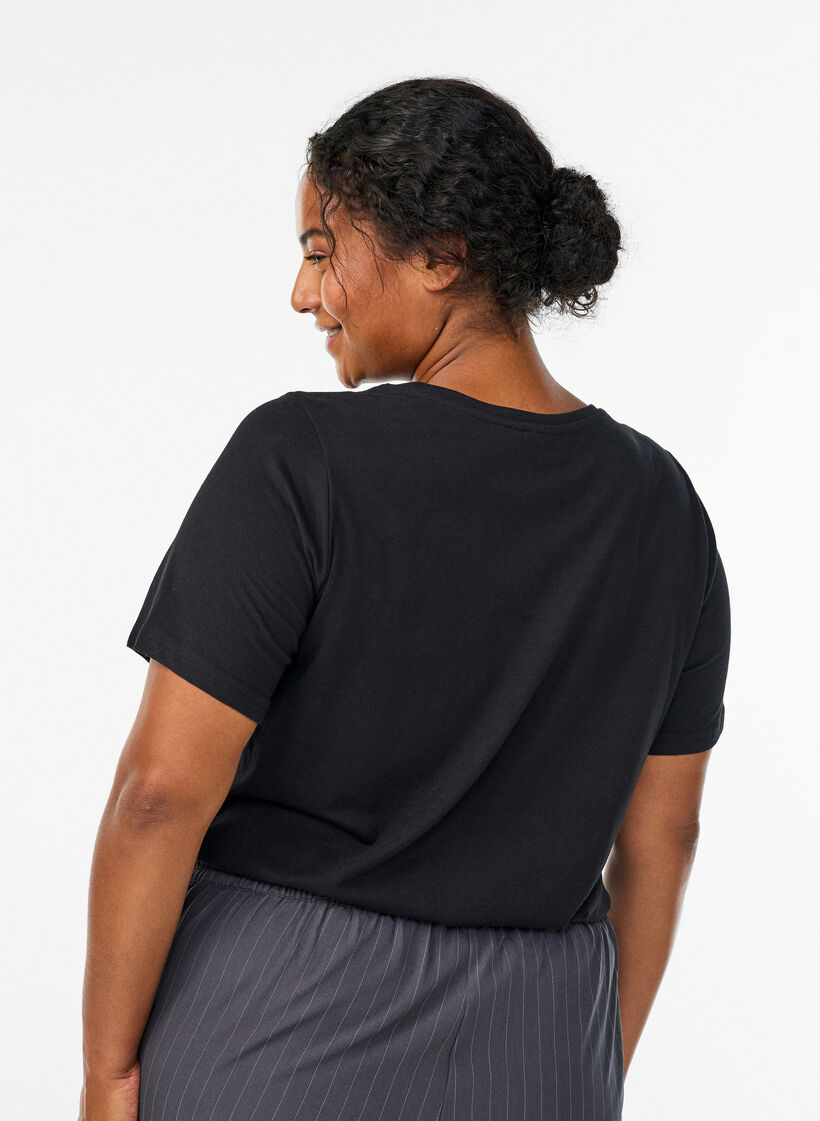 FLASH - T-Shirt mit Print., Schwarz, Model image number 2